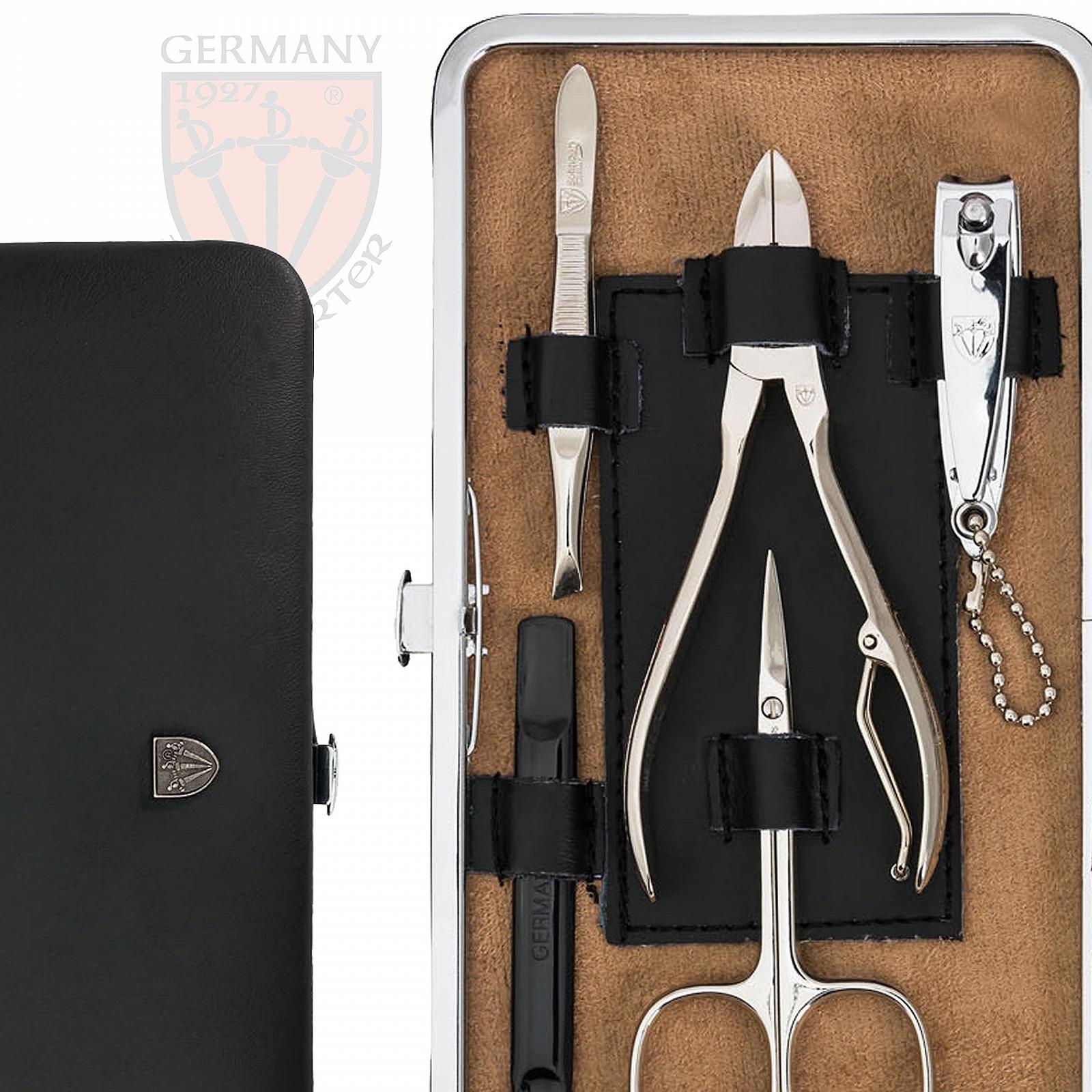 Набір для манікюру DREI SCHWERTER Germany Treviso 11 предметів Шкіряний Чорний, фото №5 Набір для манікюру DREI SCHWERTER Germany Treviso 11 предметів Шкіряний Чорний, фото №5