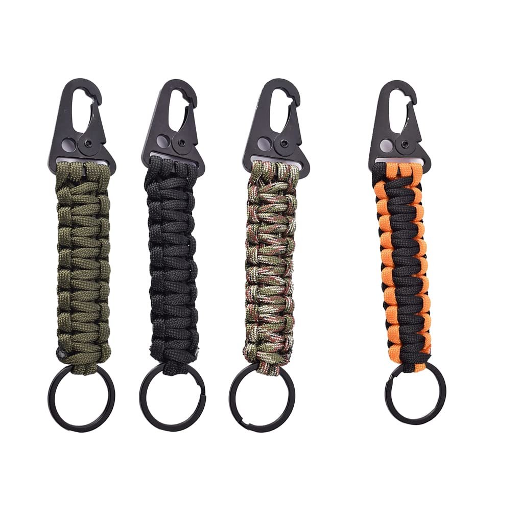 Брелок Paracord 7 нитей для кемпинга и походов Черный/оранжевый, фото №6