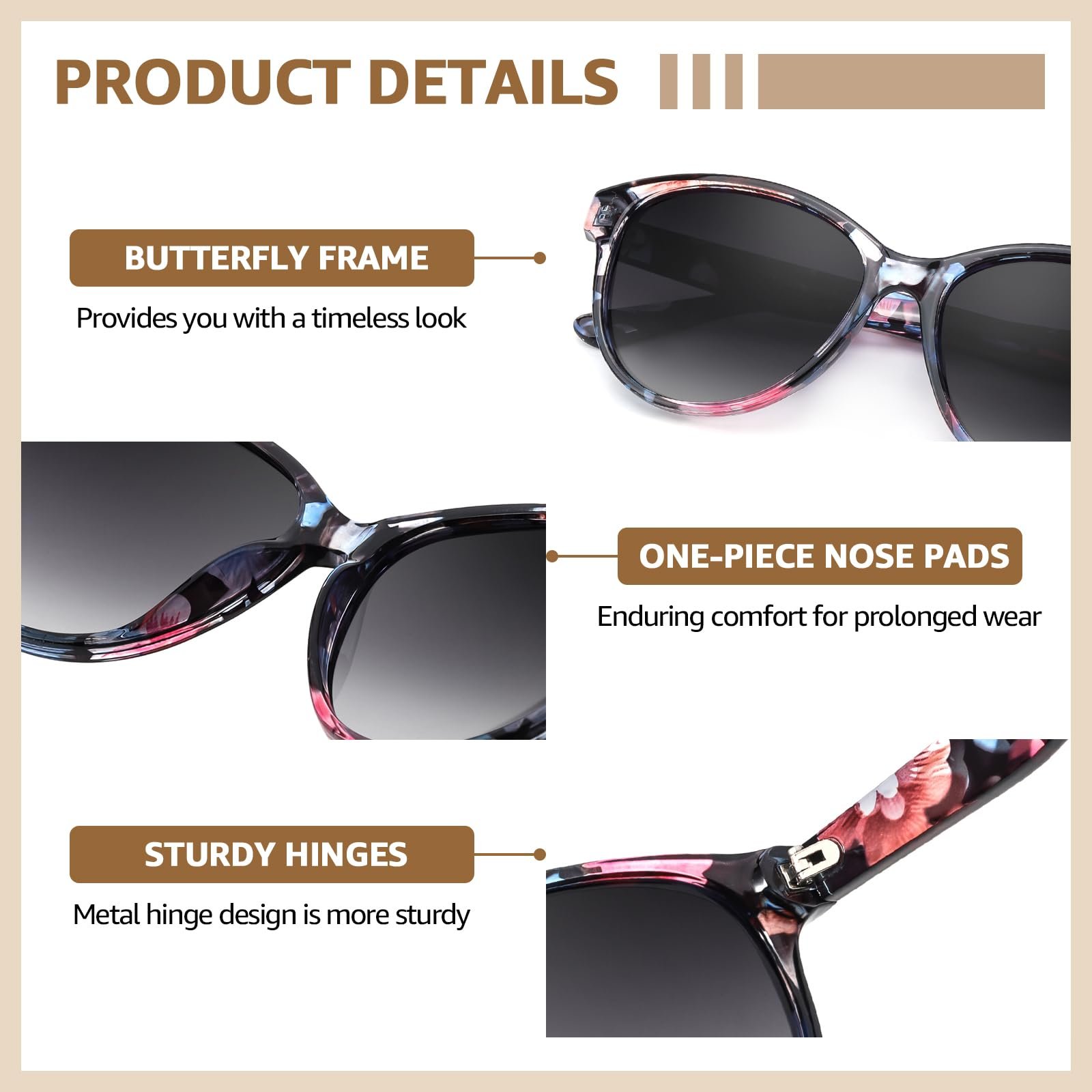 Сонцезахисні окуляри Retro TJUTR Жіночі Поляризовані З захистом від УФ-променів, фото №4