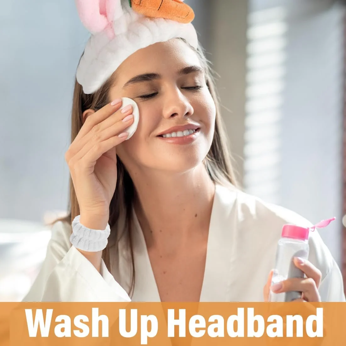 Пов'язка для волосся Плюшева Різдвяні Оленячі Роги для Макіяжу з Напульсником, фото №3