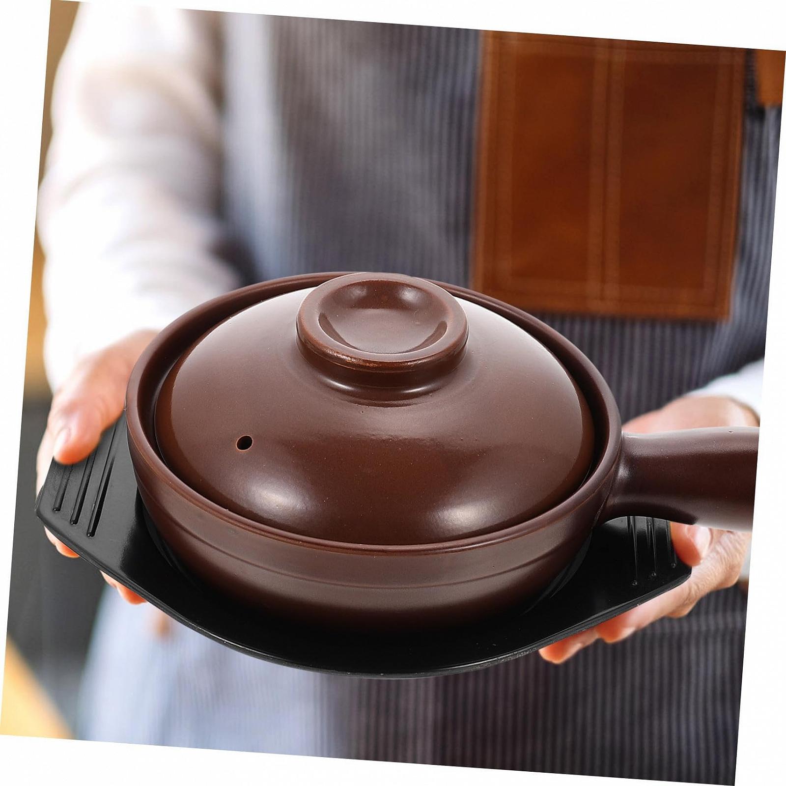 Ківш керамічний для тушкування з ручкою жаростійкий антипригарний, фото №3