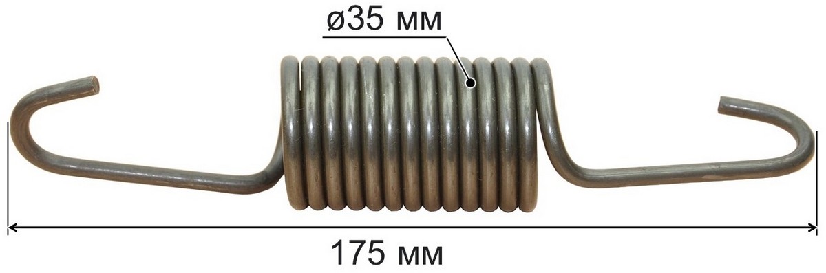 Пружина барабану VJ Parts для Bosch 605140 L175 d35 арт.смар046, фото №3