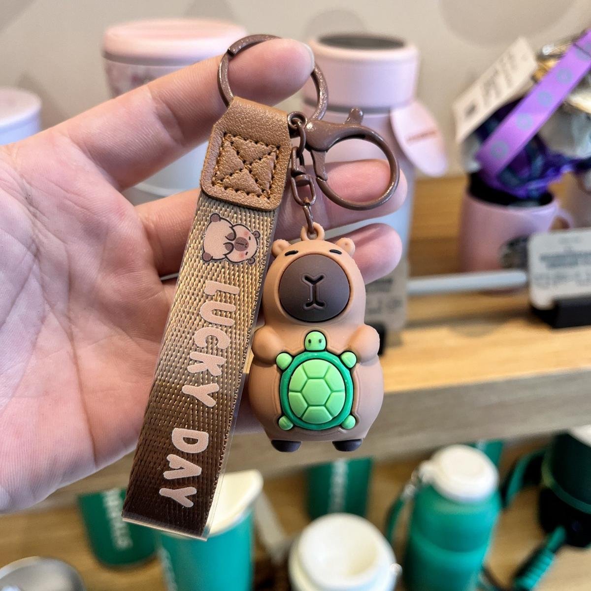 Брелок Capybara на ключі, на сумку 5,5 см, фото №2 Брелок Capybara на ключі, на сумку 5,5 см, фото №2