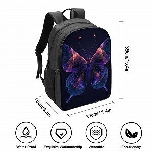 Ранец MXRMXR Butterfly для девочки-подростка, школьный рюкзак, ранец для начальной школы, детская школьная сумка, повседневный рюкзак 40x28x16см synthetic.ua - Фото 1