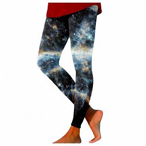 Легінси Generisch Galaxy Print Для жінок, зручні, обтягуючі фітнес-Для йоги, бігу та щоденного використання, без - Фото 1