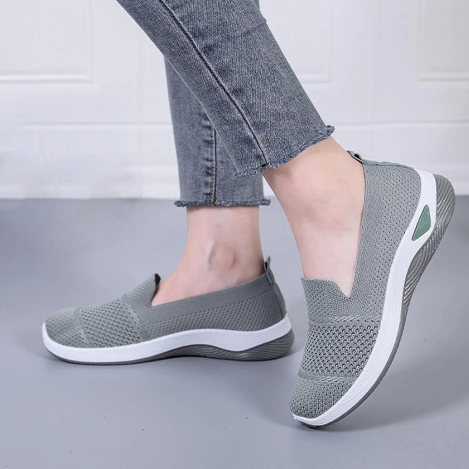 Кроссовки Gyaimxfu ортопедические женские без шнуровки, для ходьбы, на платформе, легкие, удобные, с усиленной амортизацией, фото №3 Кроссовки Gyaimxfu ортопедические женские без шнуровки, для ходьбы, на платформе, легкие, удобные, с усиленной амортизацией, фото №3