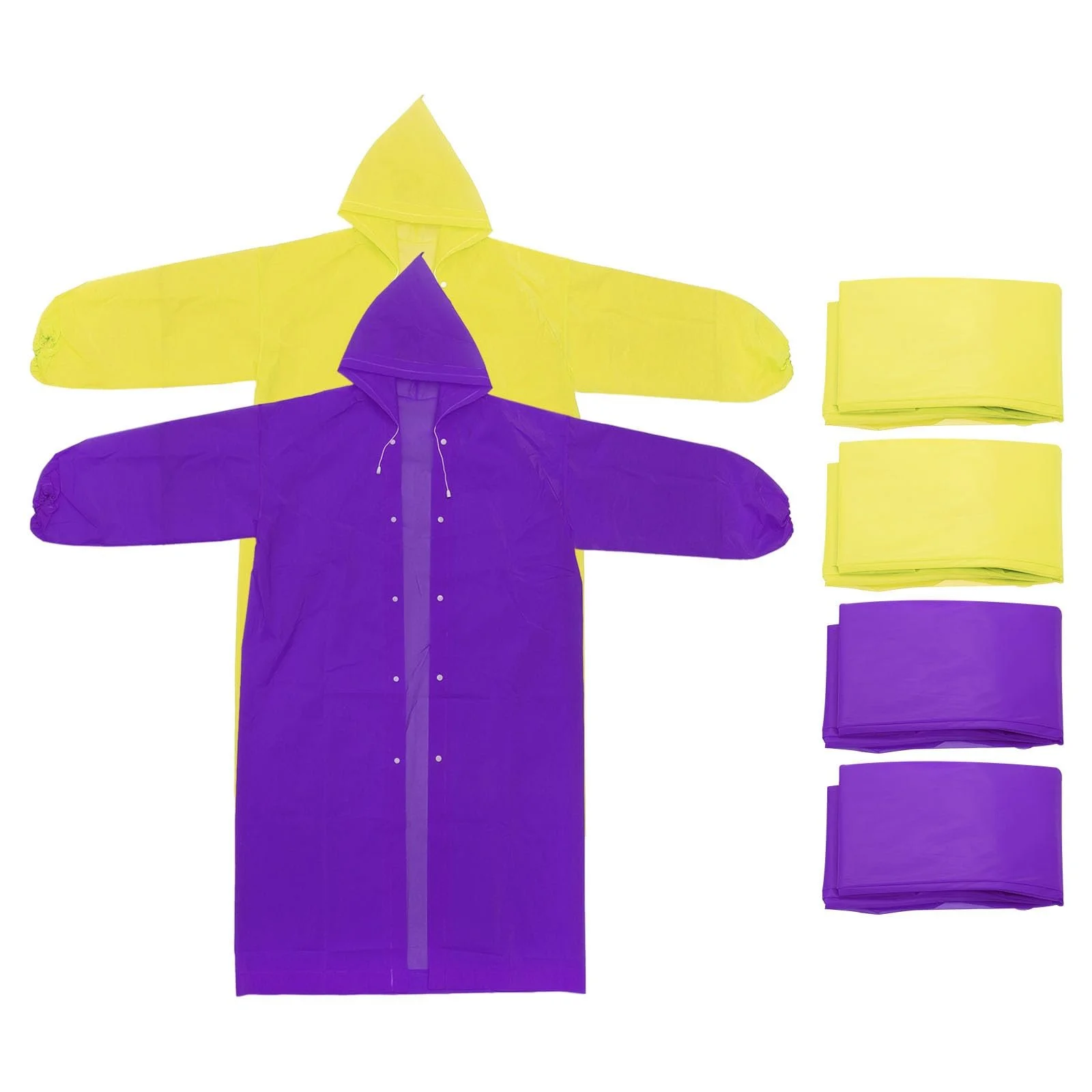 Пончо PATIKIL 4 шт. Унісекс дощовик для виживання Багаторазові потовщені, фото №1