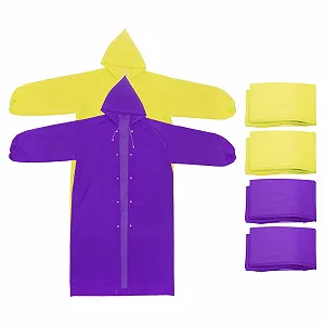 Пончо PATIKIL 4 шт. Унісекс дощовик для виживання Багаторазові потовщені - Фото 1