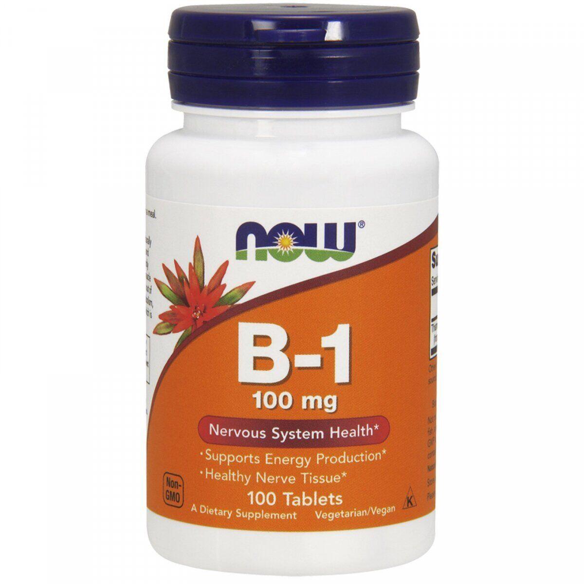 Витамин B1 NOW Vitamin 100 mg tabs, фото №1