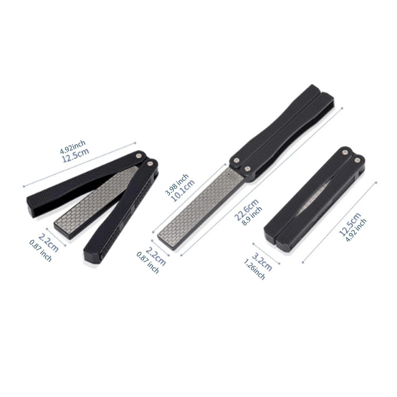 Ручне точило для ножів Schärfwerkzeug професійне двостороннє легке чорне, фото №2