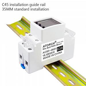 Розумний Wi-Fi автоматичний вимикач ATORCH 2P 63A Tuya WIFI. Лічильник електроенергії КВтч Вимірювання потужності ,Таймер synthetic.ua - Фото 1