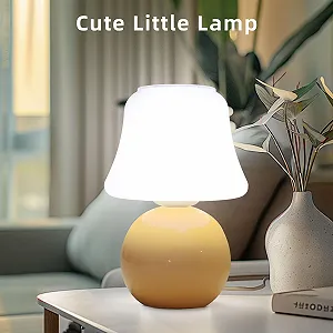 Настільна лампа MLOQI Mushroom Скляна з лампою 3 кольорів Міні Помаранчева synthetic.ua - Фото 1