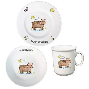 Детский Набор Посуды Персонализированный 3 предмета Фарфоровая synthetic.ua - Фото 1