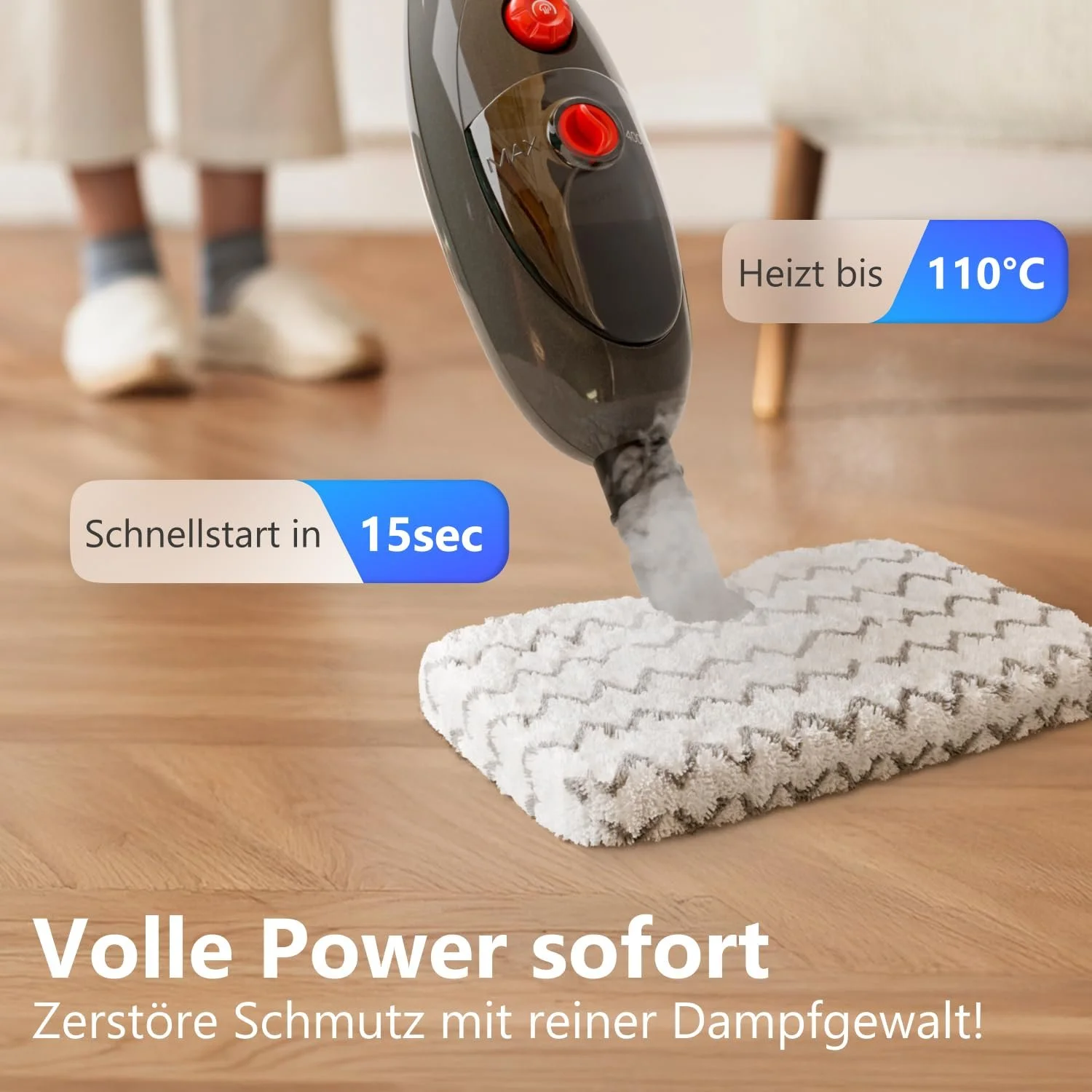 Пароочисник Steam-It Max 7 в 1 дротова електрошвабра 21 м, фото №2 Пароочисник Steam-It Max 7 в 1 дротова електрошвабра 21 м, фото №2