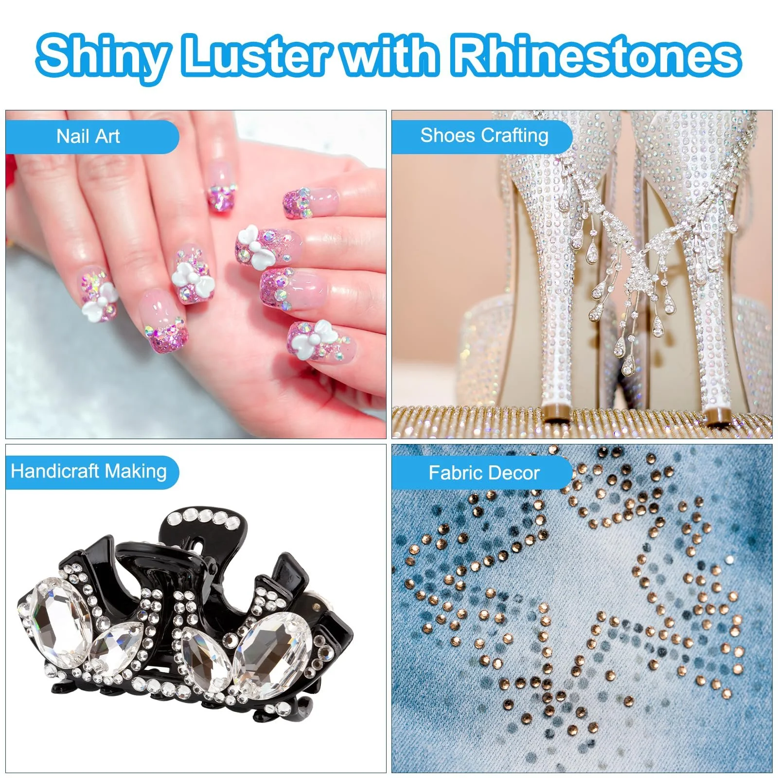 Стрази Скло SS10 Лотос Пурпуровий Фіолетовий Зелений, 1440 шт, фото №5