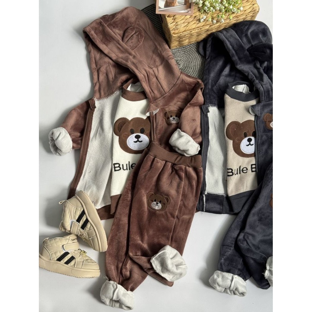 Дитячий костюм-трійка теплий Bule Baby від 80 до 110 см, фото №12