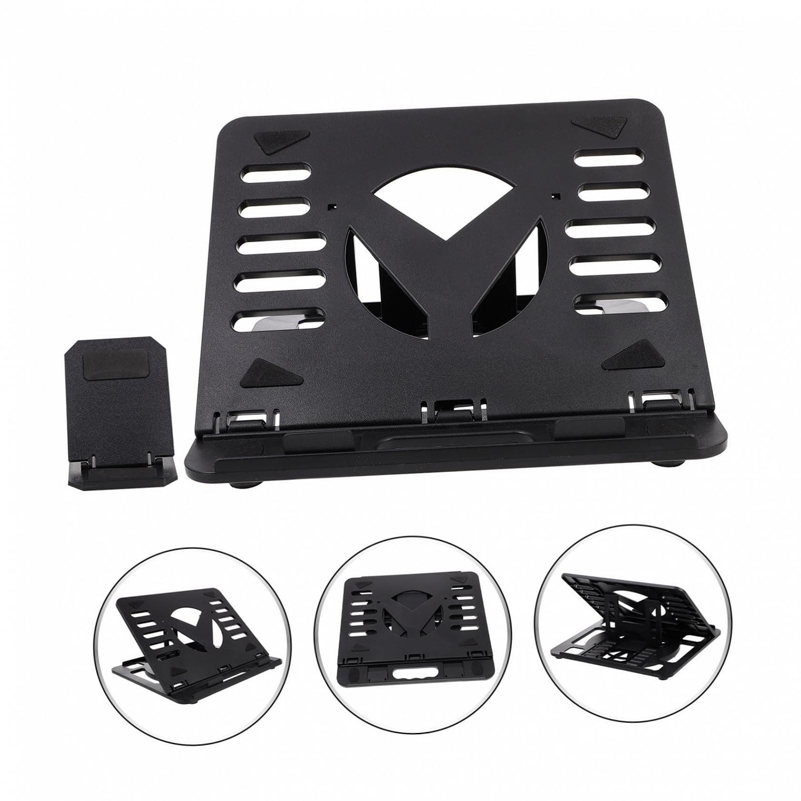 Підставка для ноутбука Обертова Складна Регульована по висоті з тримачем для телефону Ергономічна, фото №6