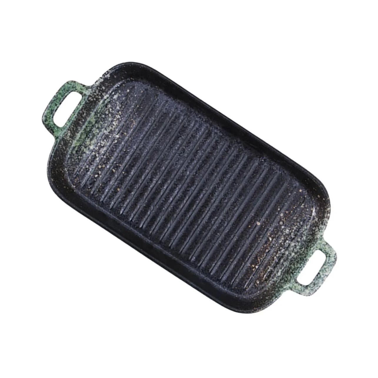 Форма для запекания керамическая круглая винтажная с двумя ручками зеленая, фото №1 Форма для запекания керамическая круглая винтажная с двумя ручками зеленая, фото №1