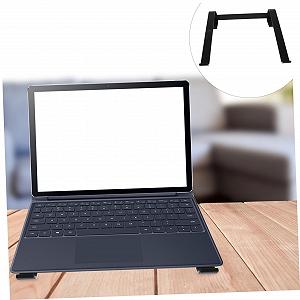 Подставка для ноутбука Портативная Легкая Настольная Подставка из Алюминиевого Сплава со Стабильной Грузоподъемностью Компактная Подставка для Ноутбука для Офиса Спальни и в Дороге Черная synthetic.ua - Фото 1