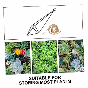 Підвісні тримачі для повітряних рослин Supvox 4 шт Металеві Геометричні Чорні synthetic.ua - Фото 1