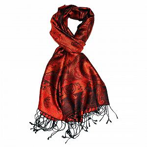 Платок-пашмина Lorenzo Cana Luxury Jacquard 100% шелк, 70 x 190 см, узор пейсли, шелковый. synthetic.ua - Фото 1