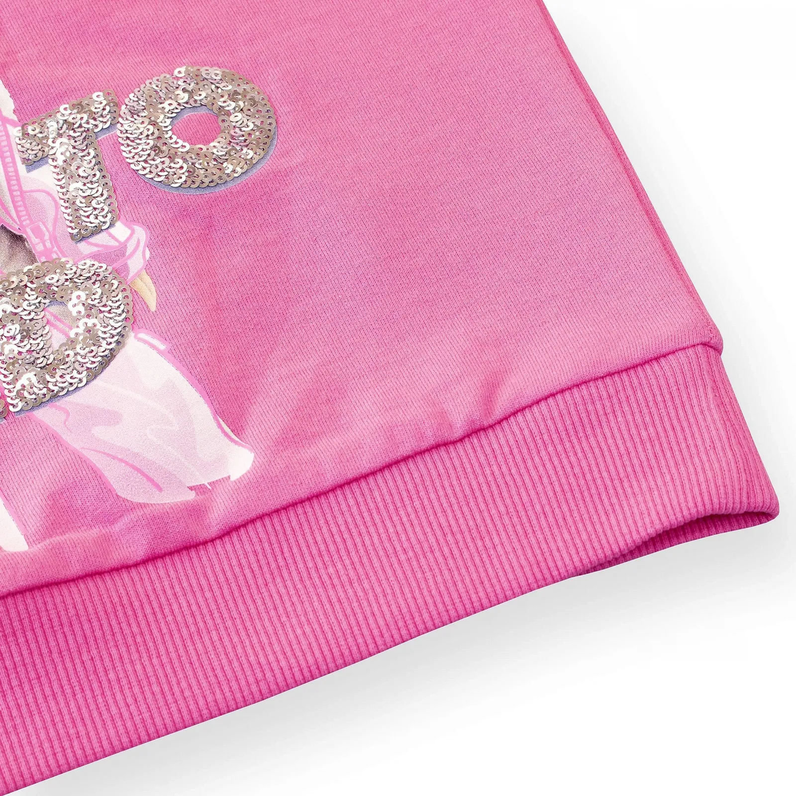 Світшот Barbie для дівчат з паєтками, з довгими рукавами, пуловер для дітей, фото №4