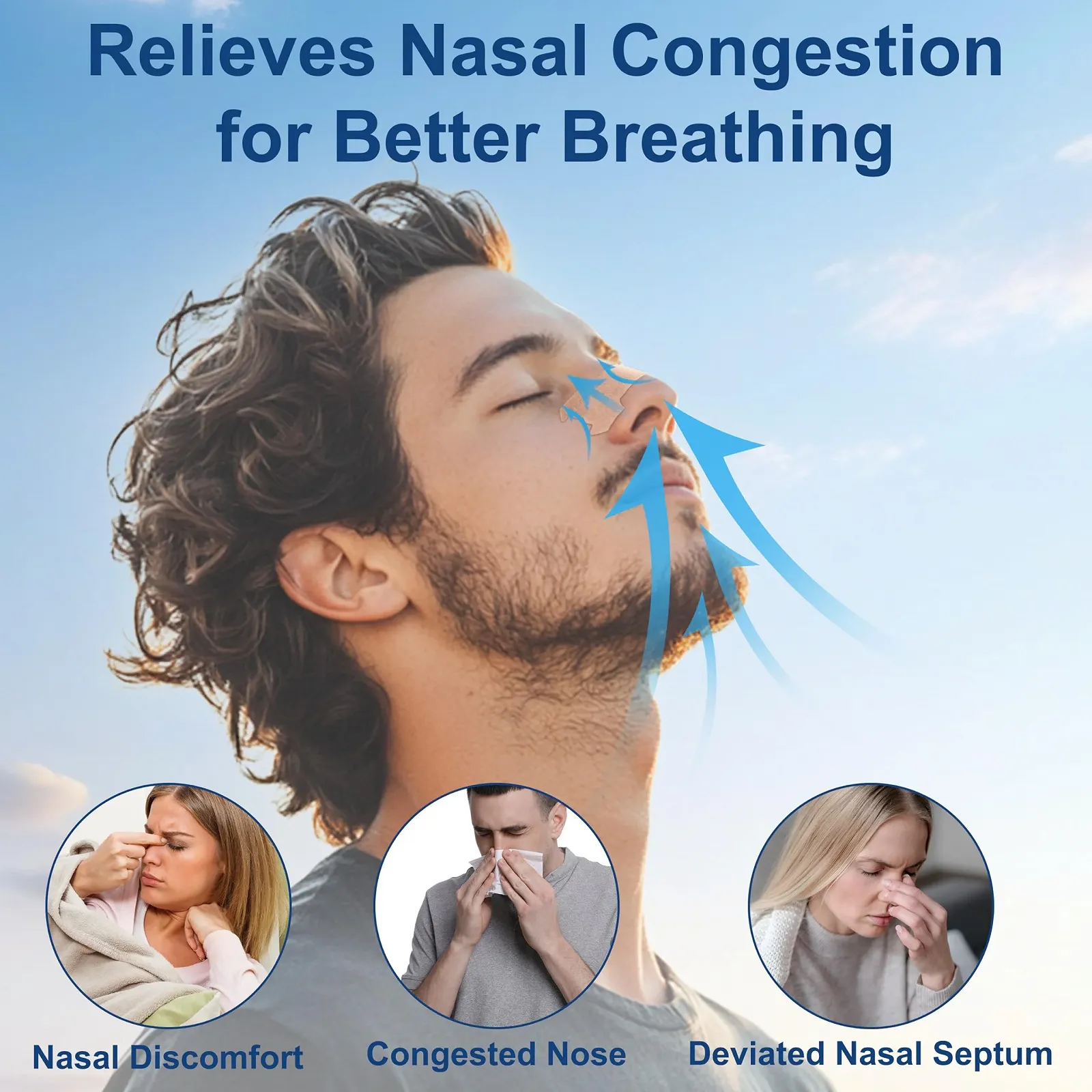 Пластир для носа проти хропіння, 60 шт.  для кращого дихання, протихропіння для сну та спорту, фото №4