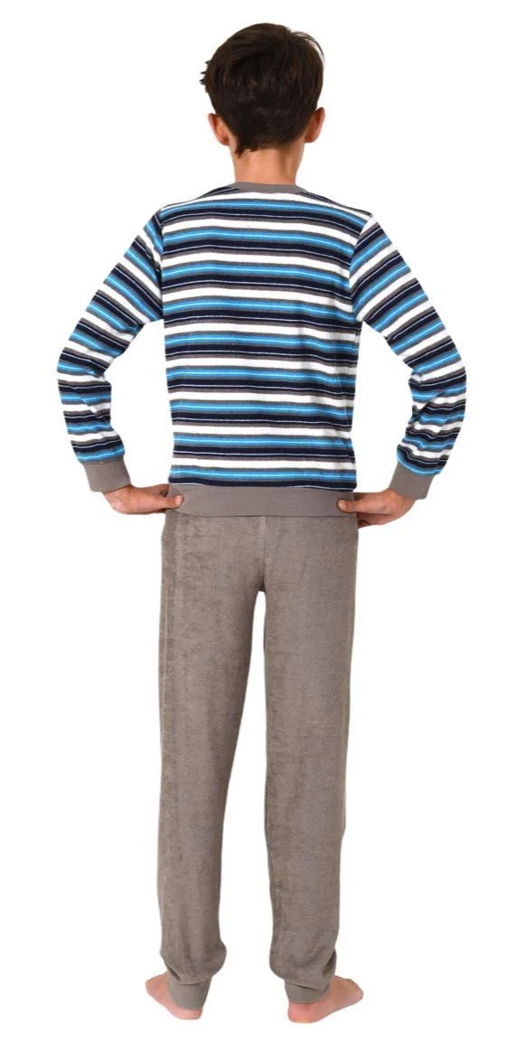 Піжама Terry Towelling для хлопчиків, з довгими рукавами та манжетами 63560, фото №7