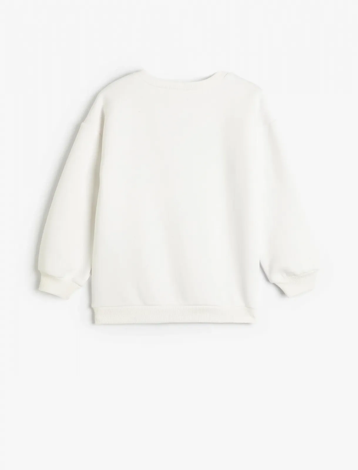 Світшот Koton для дівчат, з довгими рукавами, круглим вирізом, аплікацією, з начосом всередині, фото №2