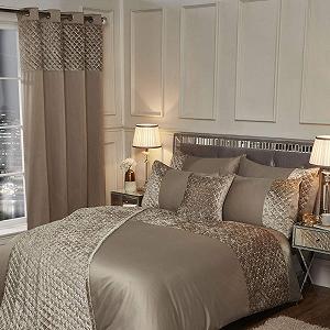 Комплект постельного белья Emma Barclay Glamour Mink, полиэстер, кремовый двуспальный synthetic.ua - Фото 1