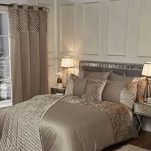 Комплект постільної білизни Emma Barclay Glamour Mink, поліестер, кремовий двоспальний synthetic.ua - Фото 1