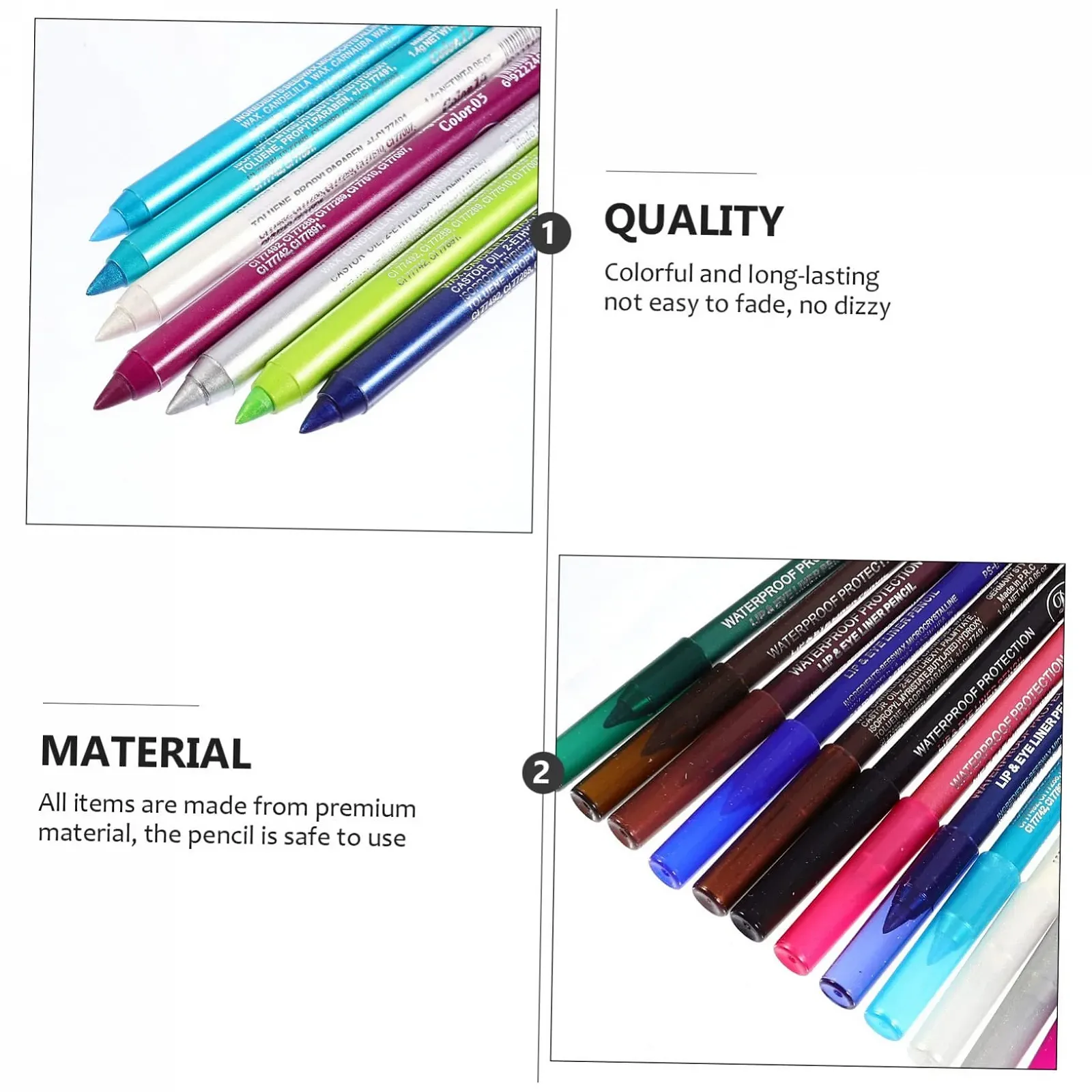 Карандаш для глаз minkissy Разные цвета, фото №7