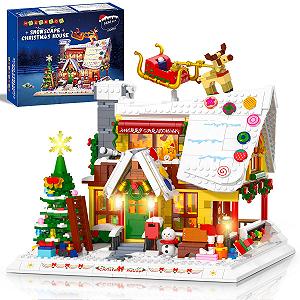 Іграшка-конструктор HOGOKIDS Christmas Gingerbread House з LED освітленням 1834 елементи - Фото 1