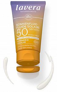 Сонцезахисний лосьйон lavera Sensitive SPF 50 для обличчя та зони декольте 40 мл synthetic.ua - Фото 1
