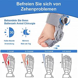 Шина для коррекции Hallux Valgus Yeelan, шина Hallux Valgus с 2 силиконовыми ремешками synthetic.ua - Фото 1