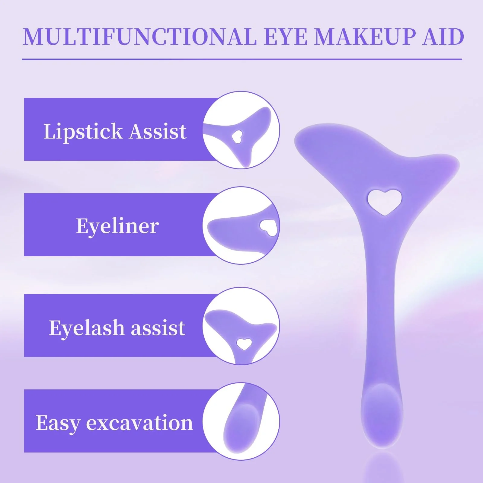 Трафарет Eyeliner Eye Make Up Aid Силиконовый 6-предметный набор, фото №4