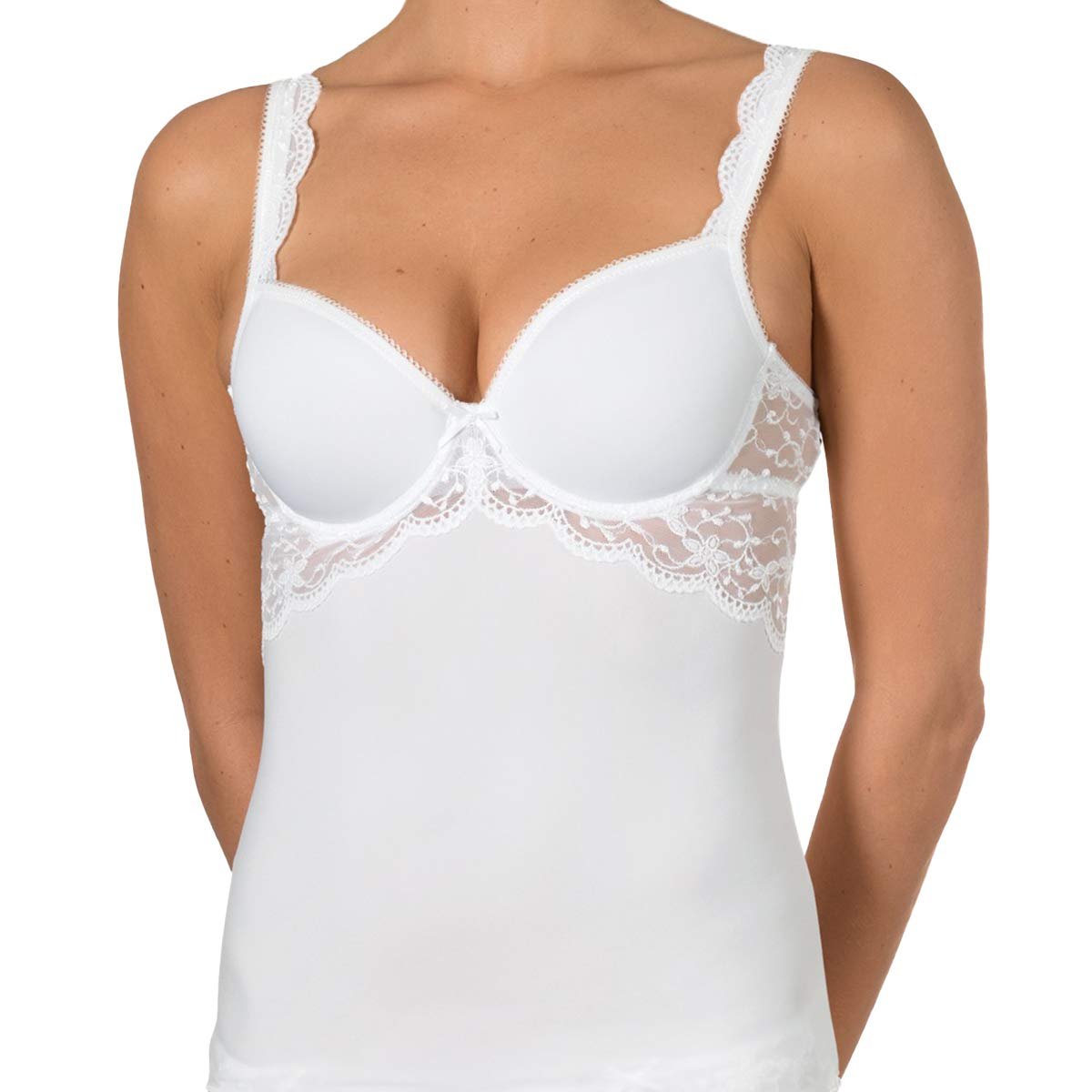 Майка-бюстгальтер Nina von C. Silver Edition с чашками Spacer 75D White (100) белый, фото №1