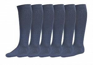 Компрессионные гольфы 3 пары Легкие Поддерживающие гольфы до колена для путешествий, джинсовый цвет - Фото 1