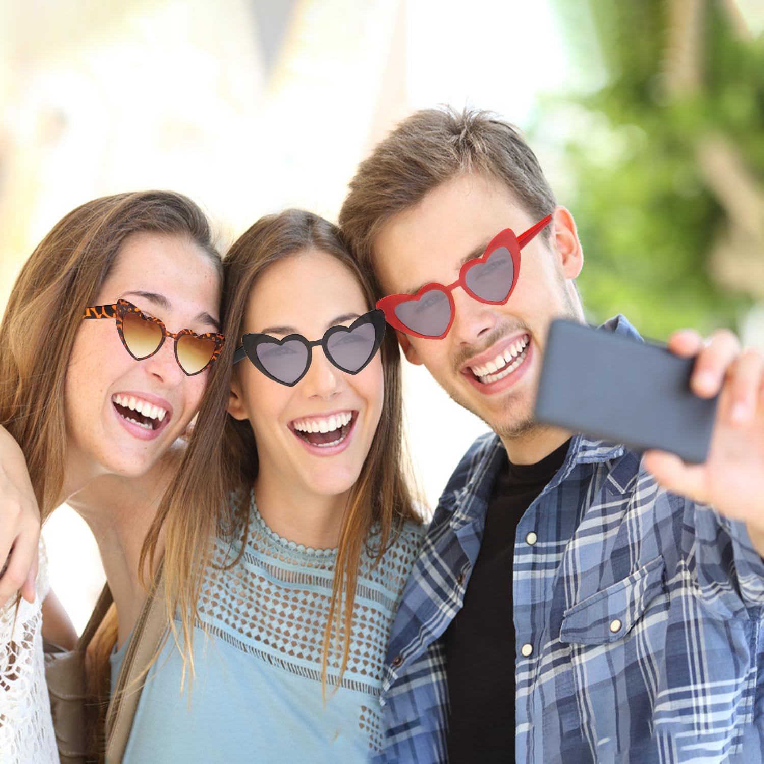 Солнцезащитные Очки FIBOUND Ретро Сердце Разноцветный, фото №6