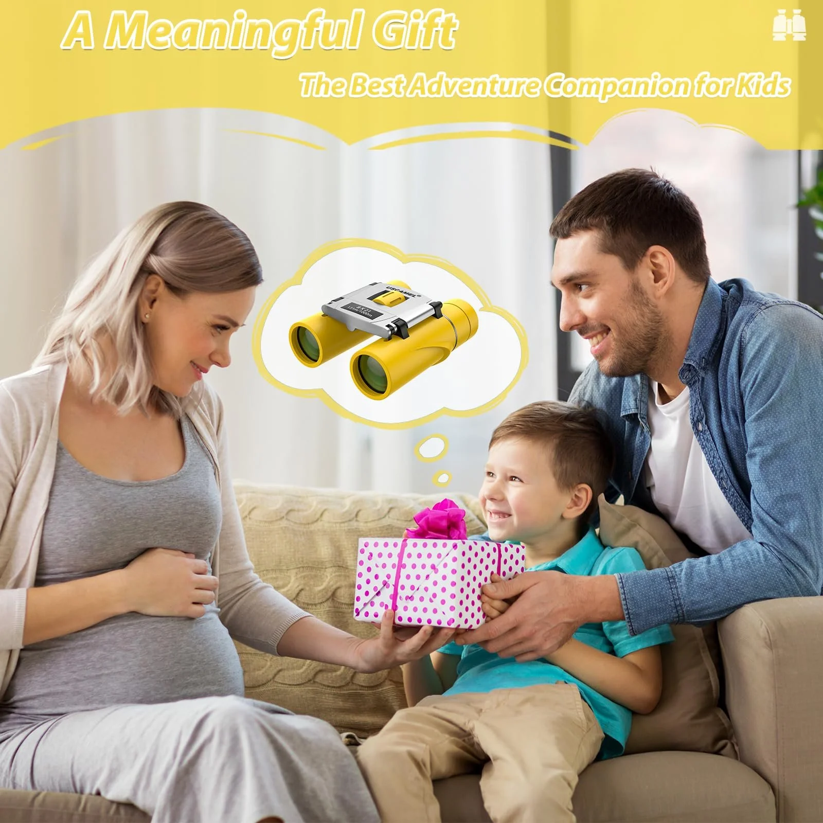 Бінокль USCAMEL 8 x 21 Жовтий, фото №6