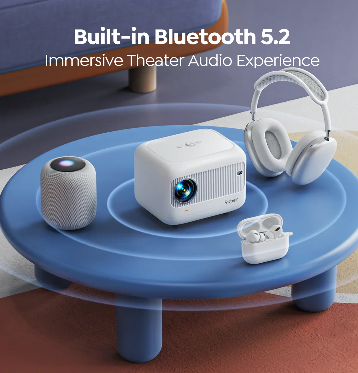 Проектор Yaber E1 Full HD Wi-Fi Bluetooth, фото №5 Проектор Yaber E1 Full HD Wi-Fi Bluetooth, фото №5