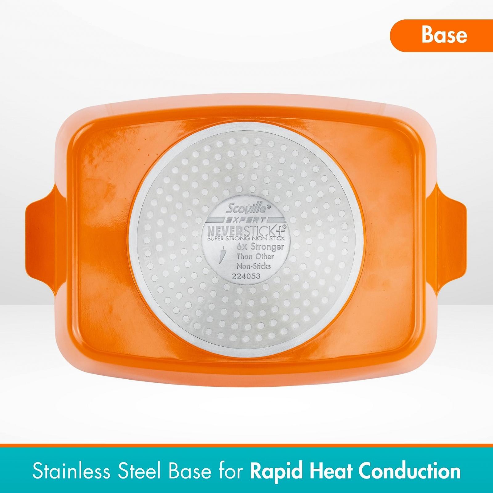 Гусятниця Scoville Expert Neverstick+ прямокутна з кришкою 26 см помаранчева, фото №5 Гусятниця Scoville Expert Neverstick+ прямокутна з кришкою 26 см помаранчева, фото №5