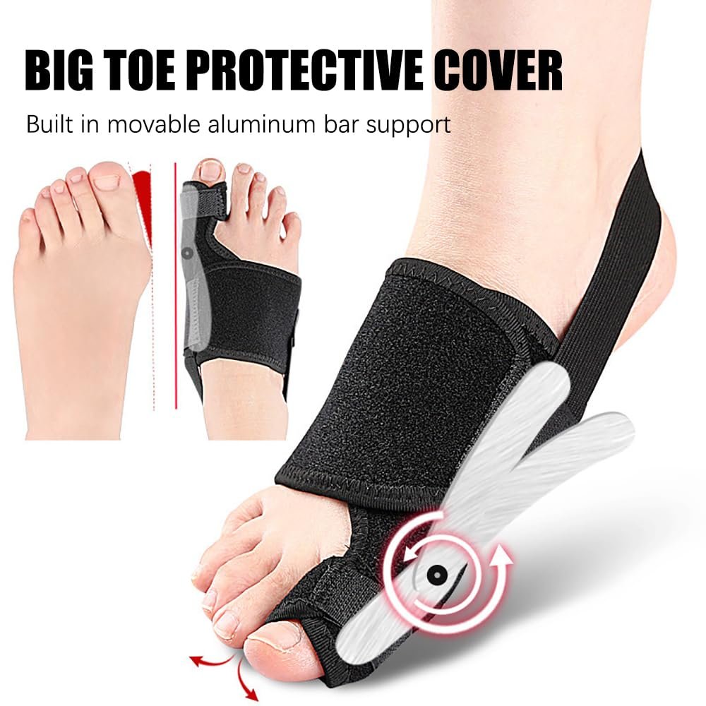 Комплект для корекції Hallux Valgus з 2 силіконовими роздільниками для пальців, захистом для пальців, фото №4
