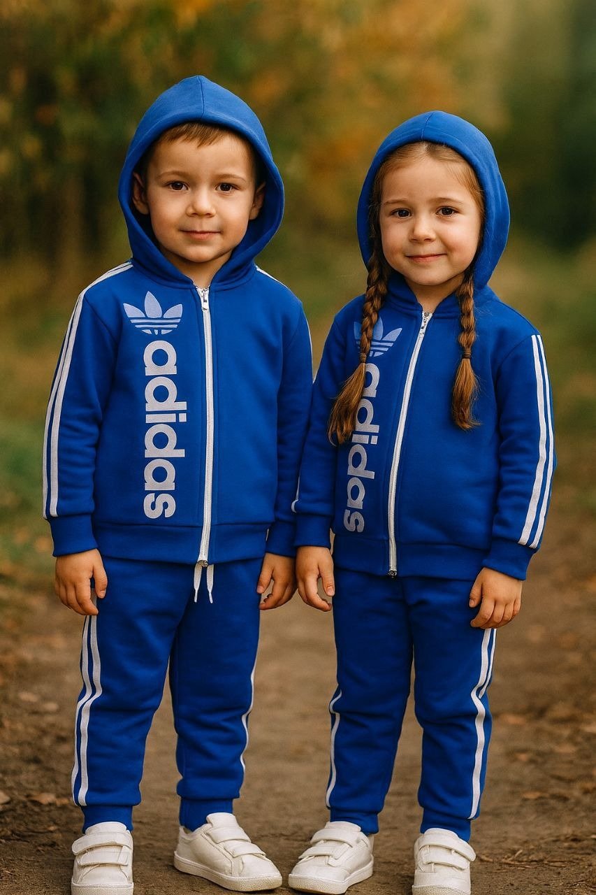 ТОП! Спортивный костюм тройка Adidas - теплый и демисезонный, для мальчиков и девочек 80-140 см, фото №9