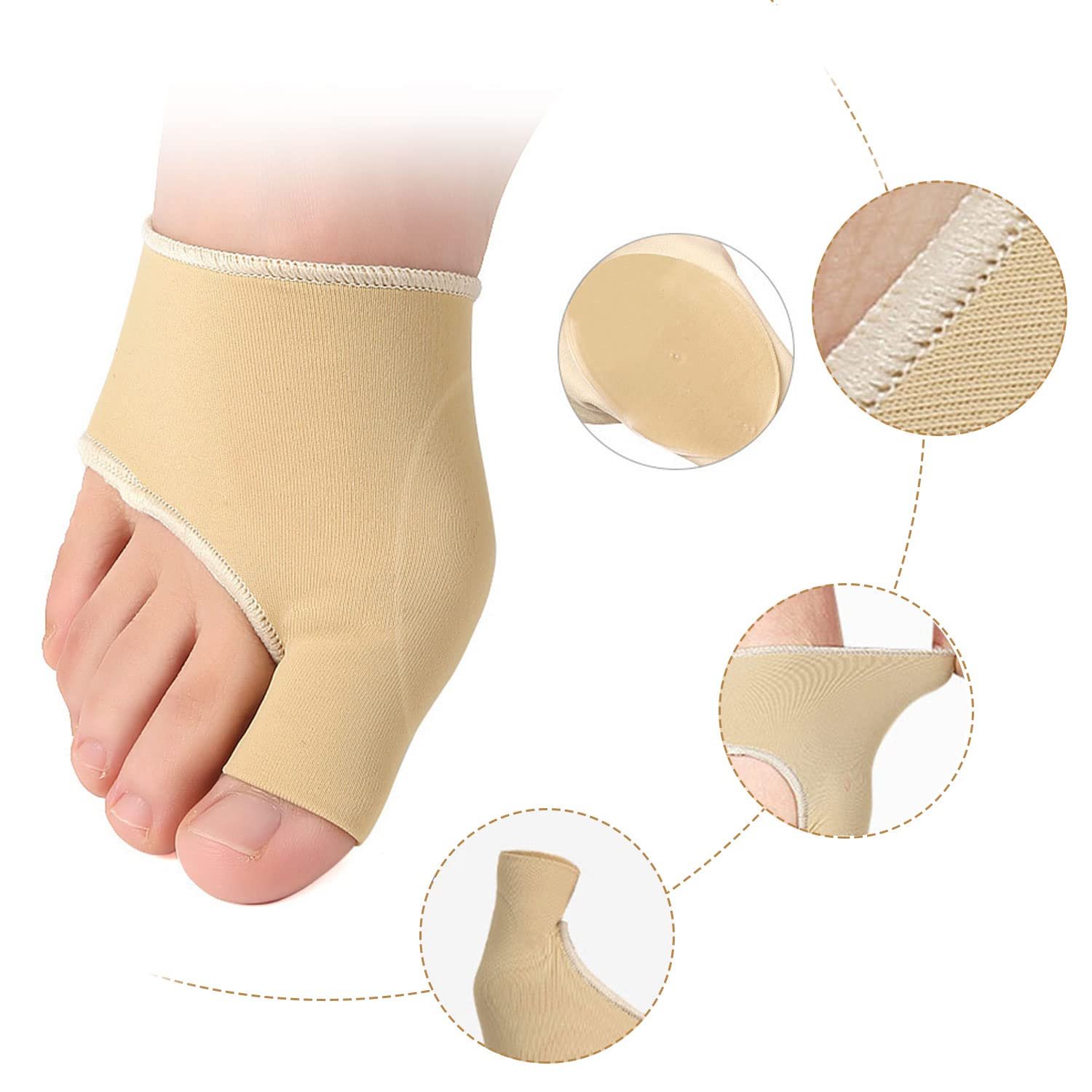 Роздільник для пальців ніг Hallux Valgus 4шт, Шкарпетки-роздільники для пальців ніг, фото №3