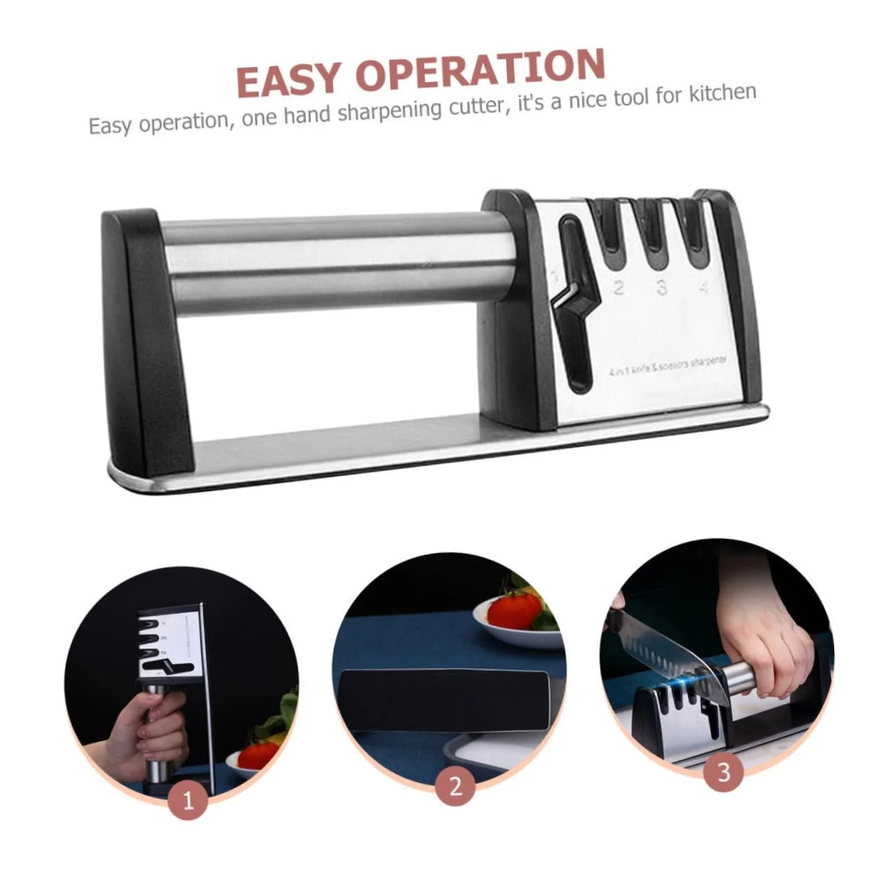Точилка для ножниц и ножей TOYANDONA ручная эргономичная, фото №4