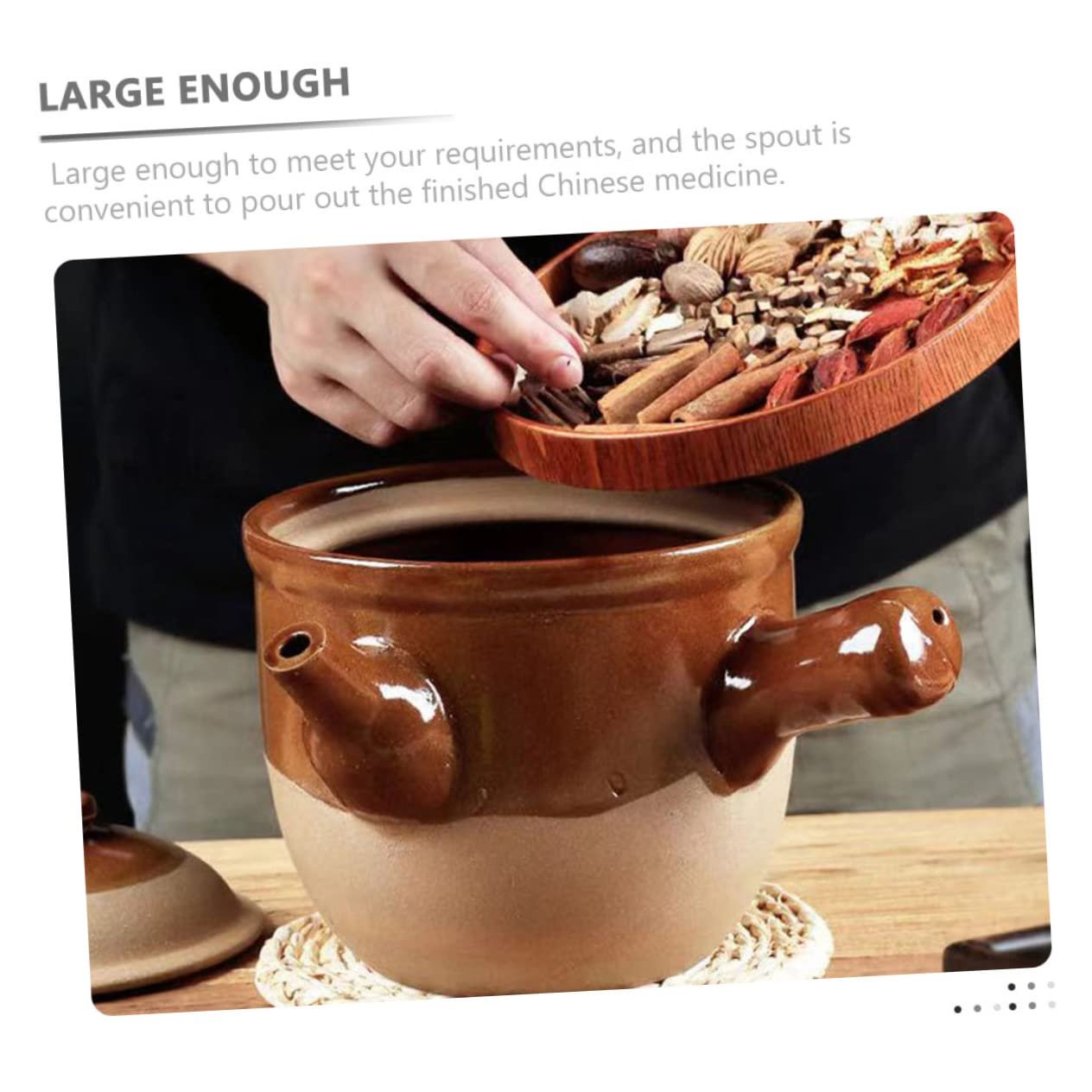 Горшок Luxshiny керамический термостойкий для тушения Маленький, фото №3