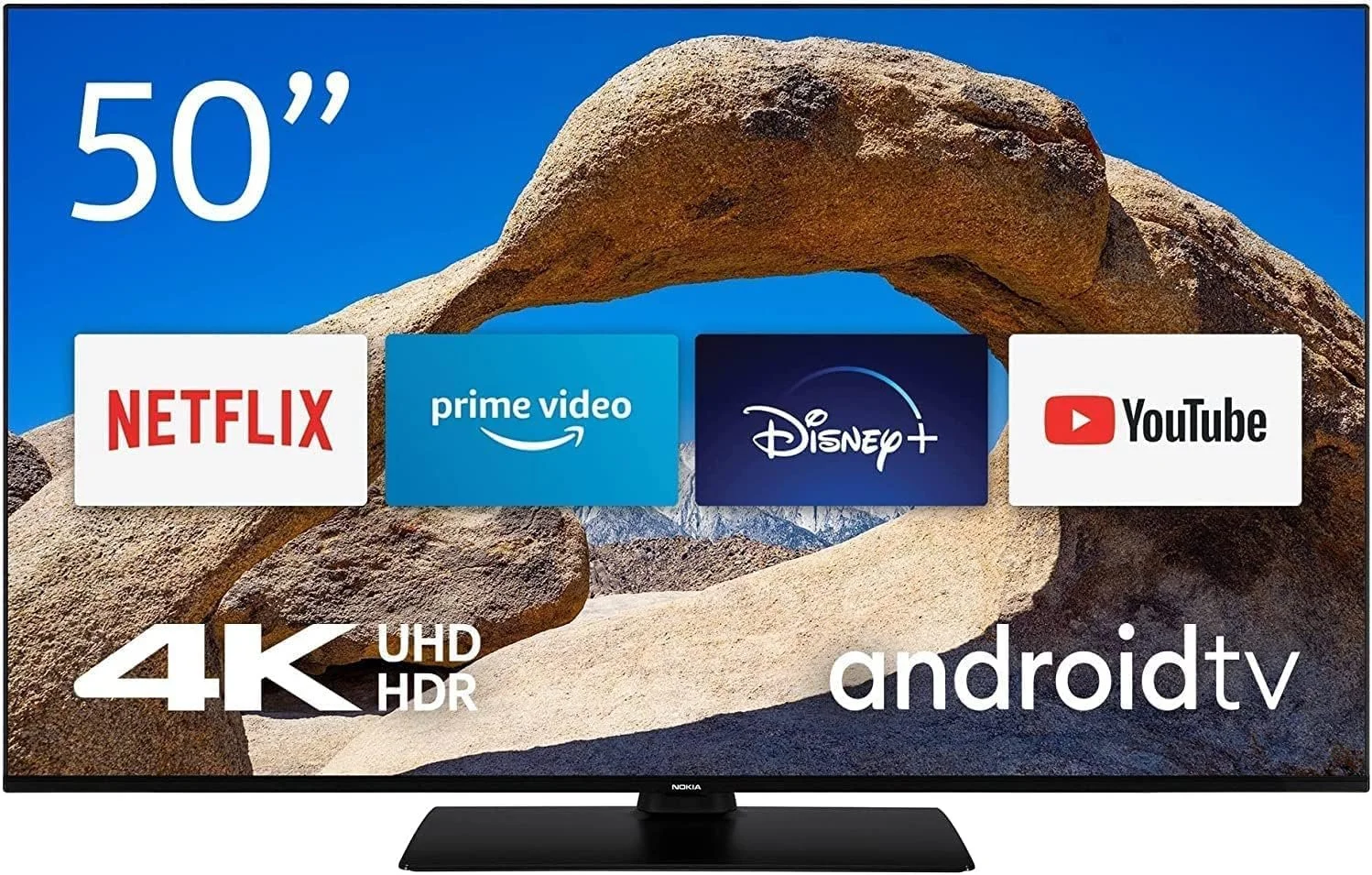 Телевизор 50" Nokia UNE50GV210I / 4K / 50 Гц / LCD / Smart TV / Wi-Fi / Bluetooth / T2, фото №1 Телевизор 50" Nokia UNE50GV210I / 4K / 50 Гц / LCD / Smart TV / Wi-Fi / Bluetooth / T2, фото №1