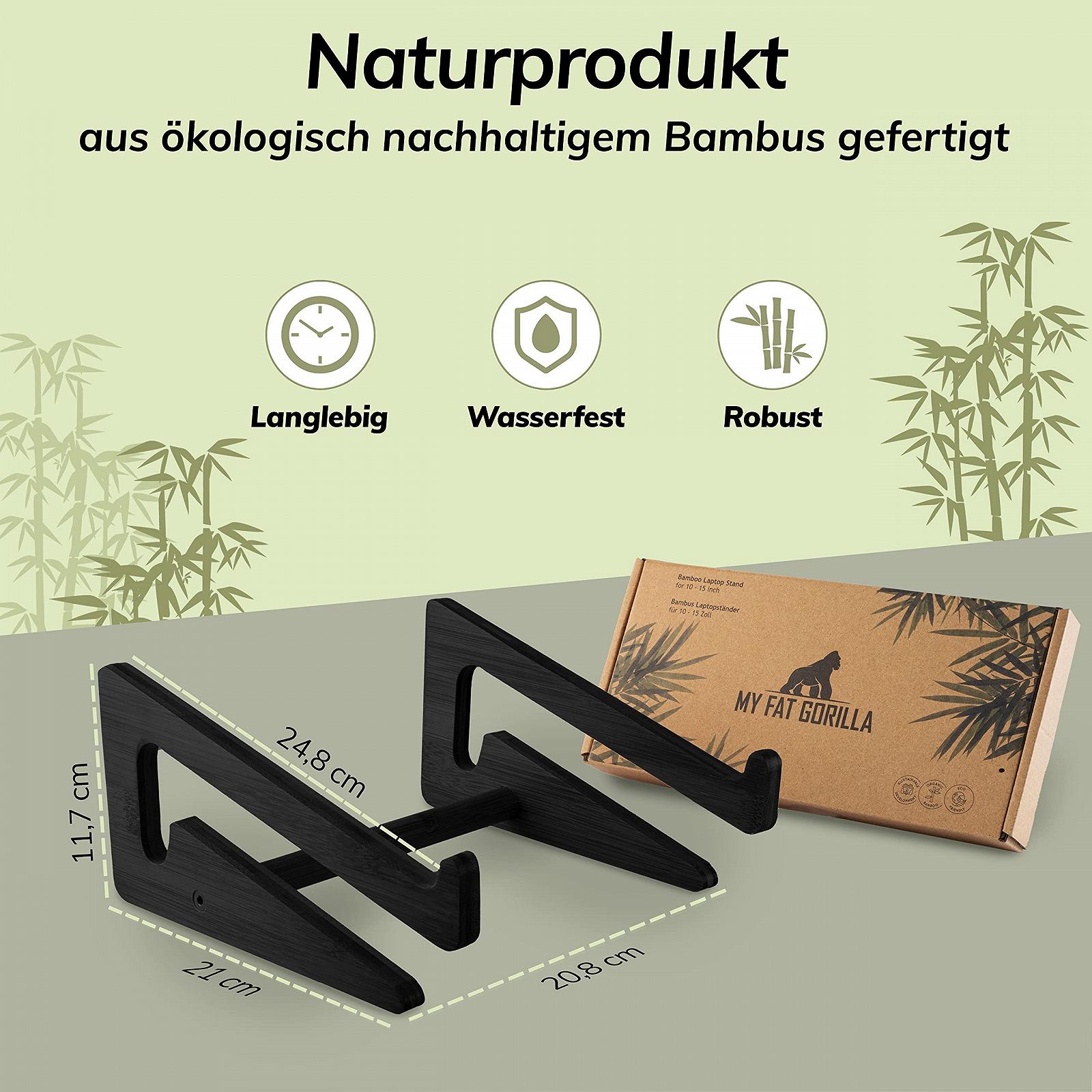 Підставка для ноутбука Bamboo, Ергономічний універсальний, сумісний з 10-15 дюймів, фото №7