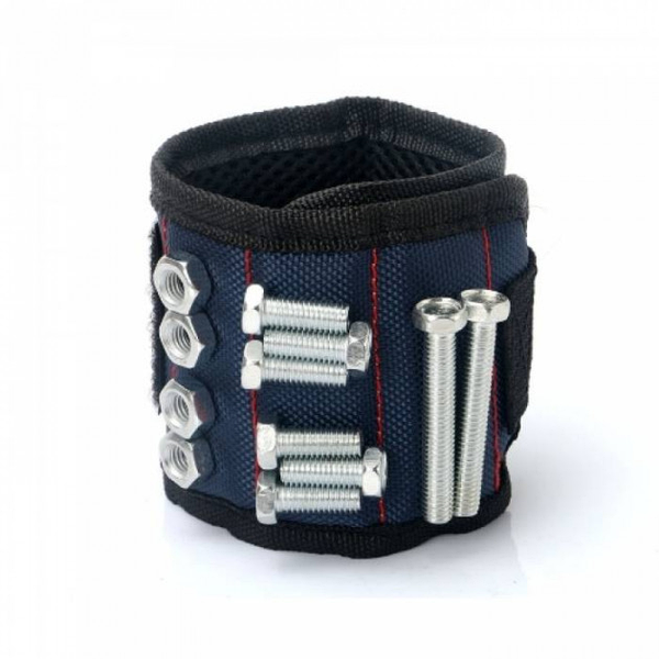 Магнитный Браслет для инструментов Magnetic Wristband Синий, фото №1